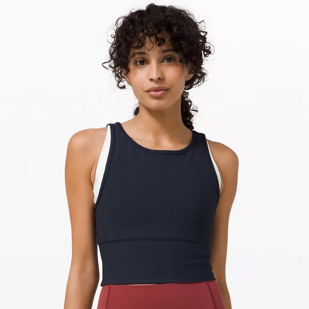 Lululemon Power Pivot Reversible Tank in Navy Blue